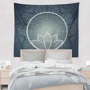Blue Mandala tapestry boho zen Hippy Tapestry Yoga